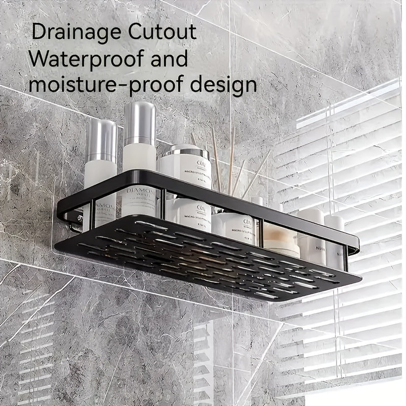 RustResistant NoDrill Bathroom Shelves SpaceSaving Shower Organizer