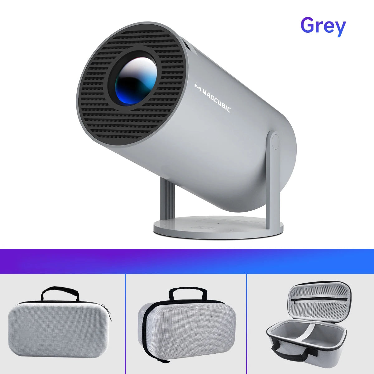 Magcubic Projector Android 11 4K 1280*720P HY300 Pro + Dual Wifi 260ANSI 180°flexible BT5.0 Cinema Outdoor Portable Projector