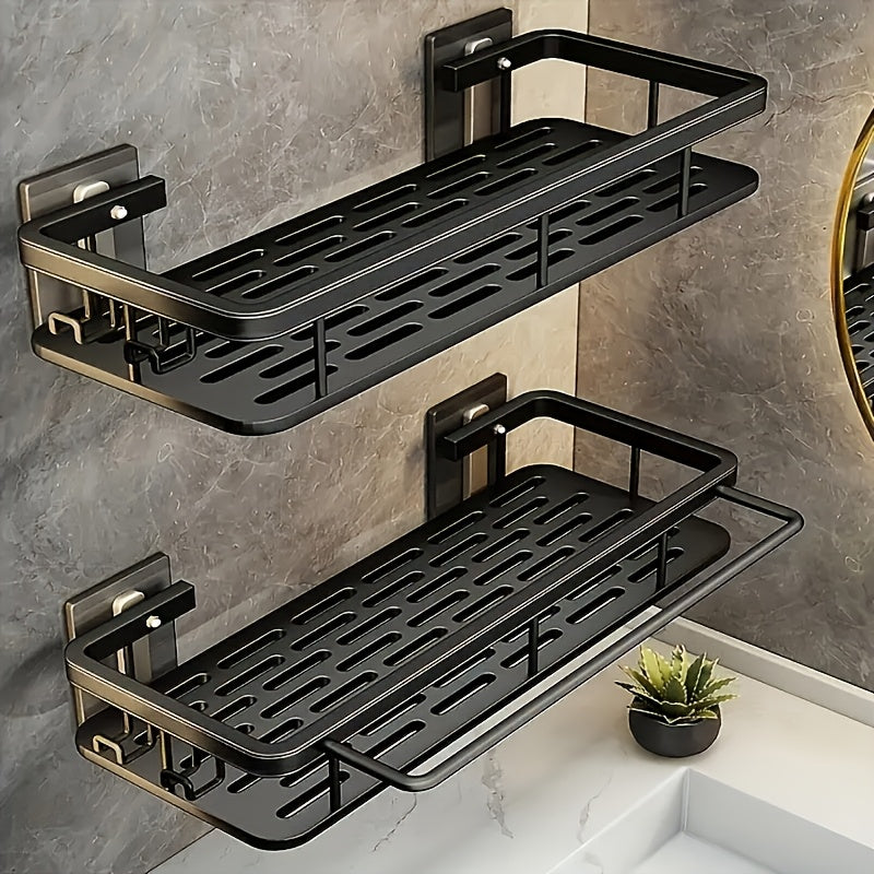 RustResistant NoDrill Bathroom Shelves SpaceSaving Shower Organizer
