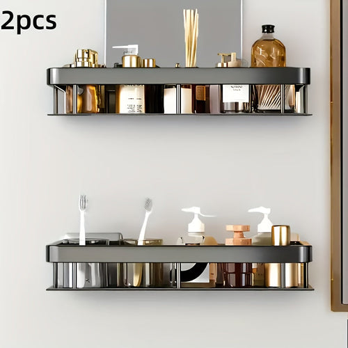 RustResistant NoDrill Bathroom Shelves SpaceSaving Shower Organizer