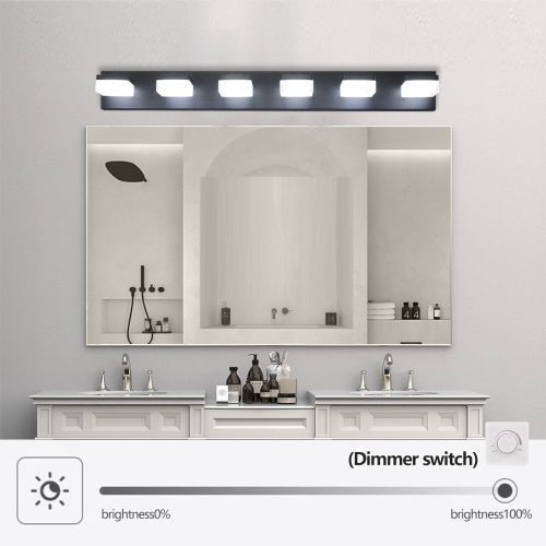 Modern 6 Lights Black LED Makeup Mirror Fixtures For Bathroom And Vanity Unavailable