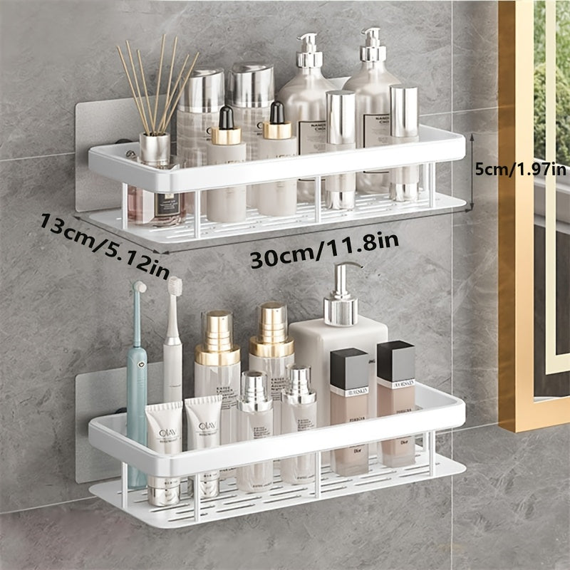 RustResistant NoDrill Bathroom Shelves SpaceSaving Shower Organizer