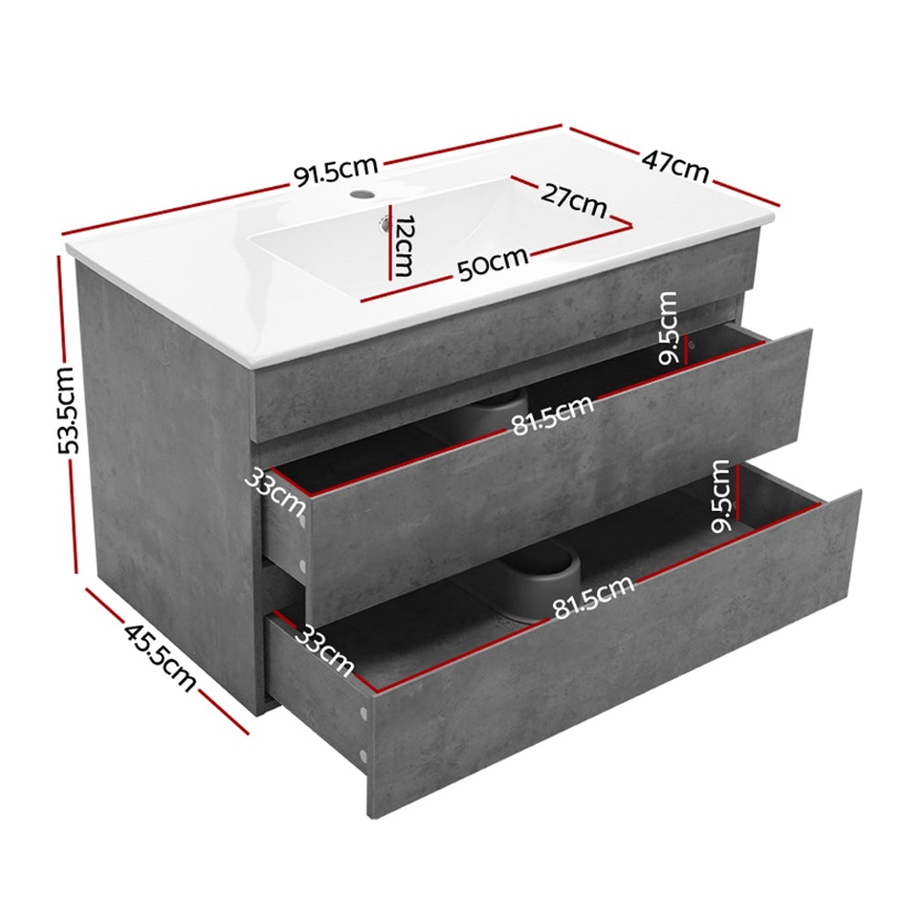 Cefito 900mm Bathroom Vanity Cabinet Basin Unit Sink Storage Wall