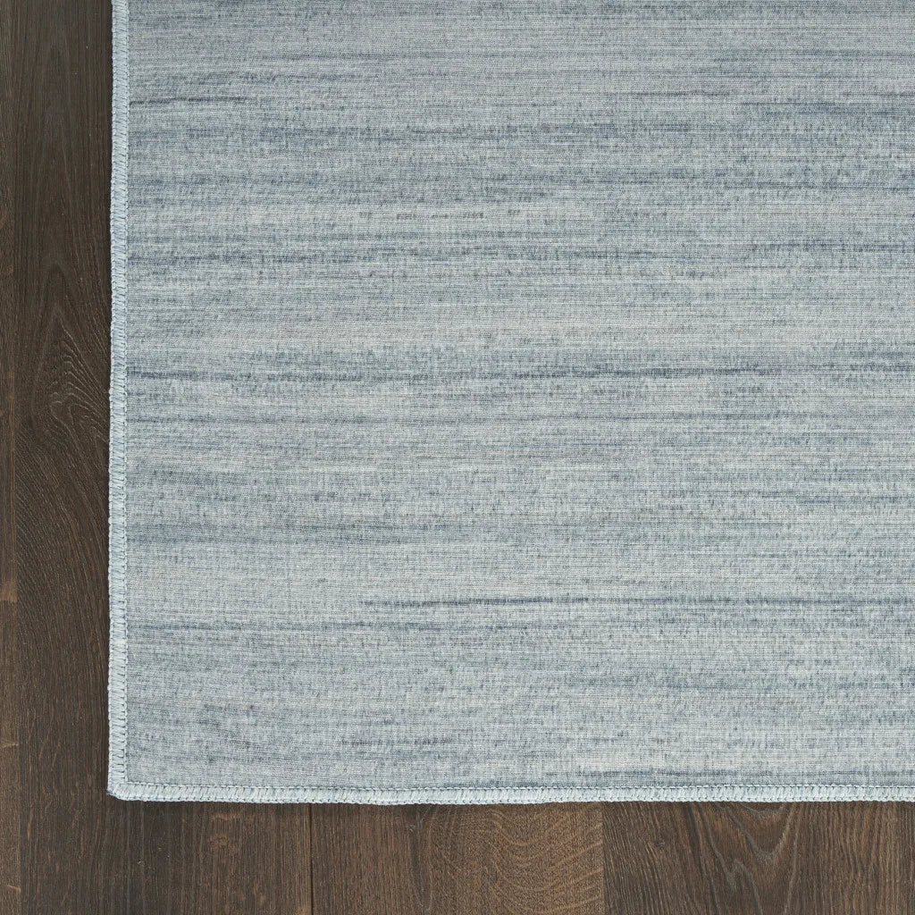HMS 10' Aqua Abstract Wool Silk Polyester Floor Rug Handmade Modern Oriental Carpet for Teens for Home Prayer Washable Runner