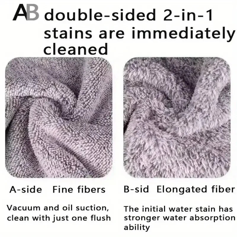 5/10/20pcs Kitchen Towel, Ultra-fine Fiber Light Gray Cleaning Cloth