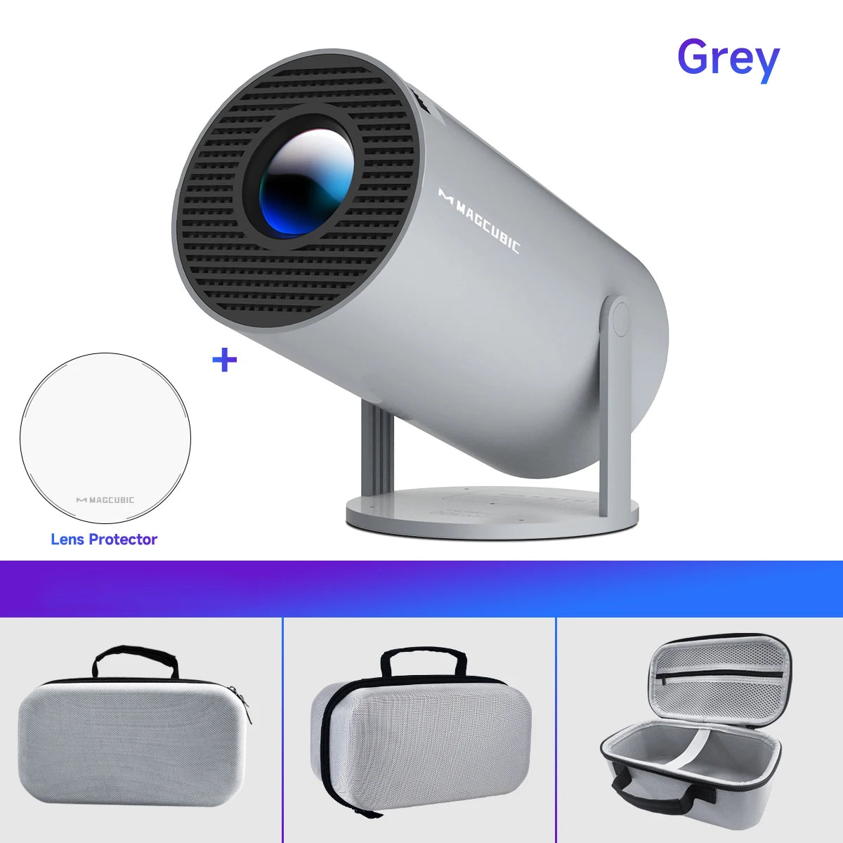 Magcubic Projector Android 11 4K 1280*720P HY300 Pro + Dual Wifi 260ANSI 180°flexible BT5.0 Cinema Outdoor Portable Projector