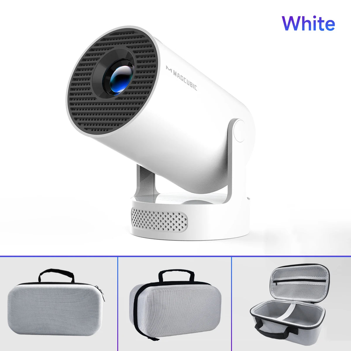 Magcubic Projector Android 11 4K 1280*720P HY300 Pro + Dual Wifi 260ANSI 180°flexible BT5.0 Cinema Outdoor Portable Projector