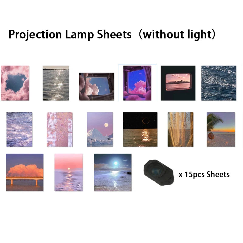 Projection Lamp Sheets Decoration Indoor Projector Light Pictures Reusable Holiday Party Lighting Decorative Replacement
